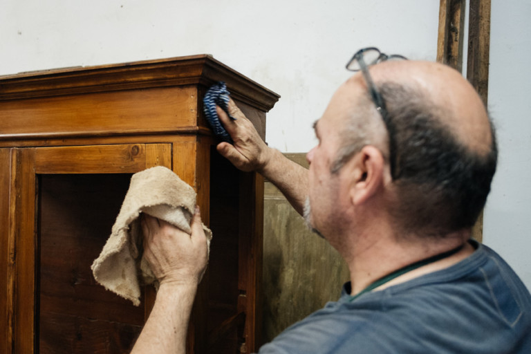 Il laboratorio di restauro. Margheri Antichità