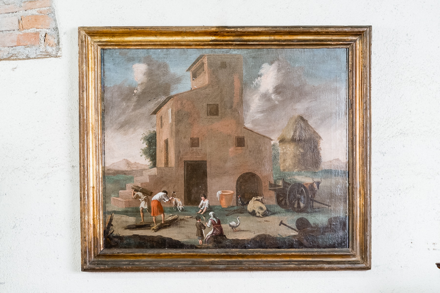 Quadro con scena agreste, Veneto 1700. Margheri Antichità