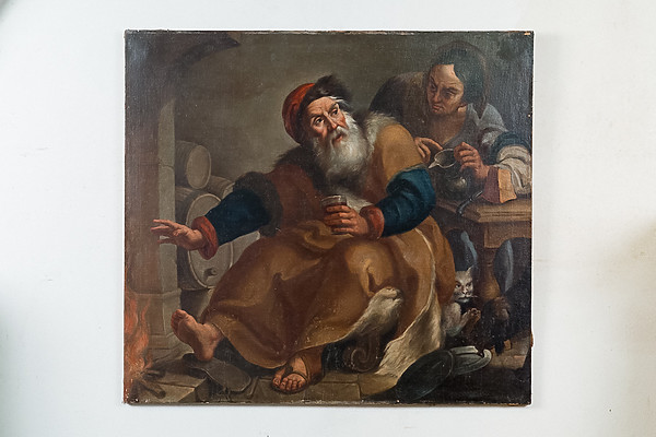 Olio su tela area lombarda 1600. Margheri Antichità