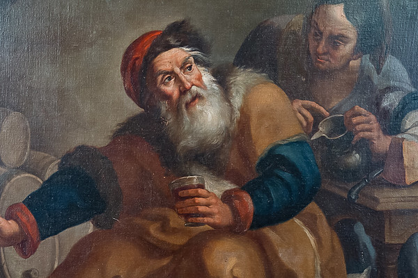 Olio su tela area lombarda 1600. Margheri Antichità