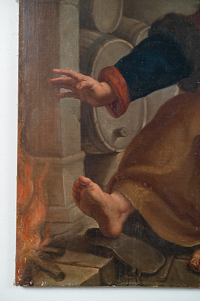 Olio su tela area lombarda 1600. Margheri Antichità